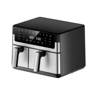 핫 세일 8L 9L 10L 더블 에어 프라이어 <span class=keywords><strong>2</strong></span> 듀얼 존 딥 에어 프라이어 <span class=keywords><strong>2</strong></span> 바구니 전기 딥 에어 프라이어 듀얼 바스켓 - Product Image 2