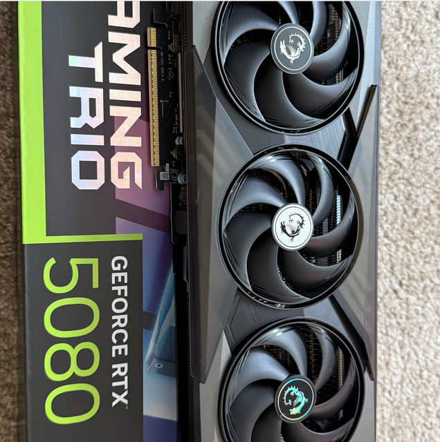 New Released MSI Gaming RTX 5080 16G Gaming Trio OC Graphics Card 16GB GDDR7, 256-bit, Extreme Performance for Gaming PC