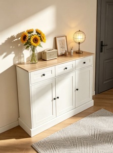 Meuble de salle <span class=keywords><strong>à</strong></span> manger et de salon moderne, style antique, buffet <span class=keywords><strong>à</strong></span> 3 portes, meuble de rangement en bois pour salle <span class=keywords><strong>à</strong></span> manger et salon - Product Image 5