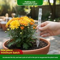 Pot de fleurs en matériau PP respirant avec tube de ventilation, fond perméable à l'eau, empêche la pourriture des racines, tube d'irrigation, style moderne et campagnard