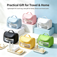 Trousse de Toilette de Voyage Imperméable en PVC, Sac Organisateur Portable Suspendu pour Cosmétiques et Articles de Toilette, Idéal pour la Salle de Bain et les Vacances