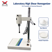 Machine de laboratoire de bureau pour dispersion et homogénéisation, mélangeur à cisaillement élevé, émulsifiant pour la préparation d'échantillons cosmétiques et chimiques, et la recherche