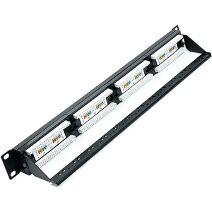 Panel de Conexiones Vacío Gometal de 19\" 1U STP/FTP Cat5E/Cat6A de 24 Puertos para Equipos de Fibra Óptica para Montaje en Rack - Product Image 6