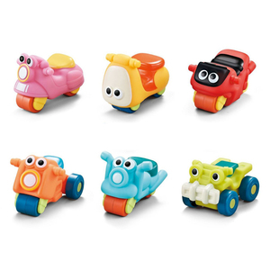 Coches de Juguete de Vinilo Suave con Forma de Motocicleta de Dibujos Animados con Ruedas Deslizantes Suaves para Niños Pequeños y Bebés, Regalo Educativo Temprano - Product Image 2