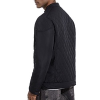 Veste matelassée d'hiver avec logo personnalisé |   Manteau matelassé doublé |   Veste épaisse pour homme 100% polyester, fermeture éclair, style anglais, vente en gros