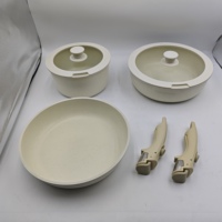 Usine personnaliser granit antiadhésif 13 pièces antiadhésif casserole à sauce ensemble de casseroles plates batterie de cuisine avec poignée amovible
