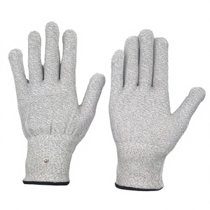 Hot Selling <b>Silver</b> Fiber Conductive Touchscreen Electric Pulse Physical <b>Gloves</b> Body Facial Massager Eco-Friendly Durable - Product Image 4