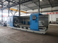 Tour CNC robuste CK61100F de haute précision Conception horizontale Système de contrôle GSK Lit plat pour le traitement de grandes pièces