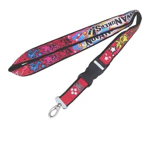 polyester sublimation printed lanyards with logo custom and safety neck lanyard printing machine for promotional