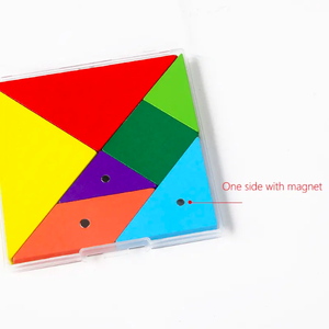 Juguete Educativo de Madera para el Desarrollo de la Inteligencia, Mini Tangram Magnético, Bloques de Construcción Montessori para Niños y Niñas - Product Image 6