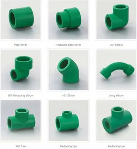 Heat Resistant Ppr Pipe Fittings 90 Reducing Elbow Ppr Equal Tee Ppr 32mm