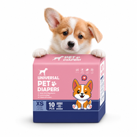En gros, Couches jetables pour chienne en coton, 6X absorption, anti-fuites, anti-évasion, avec trou pour la queue, pour la récupération post-cyclique