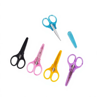 Mini ciseaux multi-usages pour couture et broderie, assortis de couleurs, en acier inoxydable, pointe droite avec housse de protection