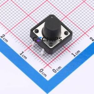 ZX-QC1212-9.0CJ Tactile Switch Through hole Component THT,12x12mm Switch Single Pole Single Throw Round Button 2.6N Through Hole - Product Image 1