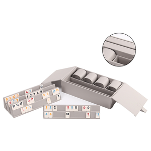 Juego de Cubos de Rummy Educativos de Plástico <span class=keywords><strong>Gris</strong></span> Personalizado - Juego de Mesa Clásico Grande para 4 Jugadores, para Niños, Ecológico - Product Image 6