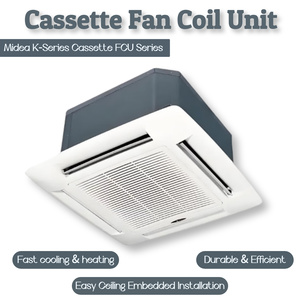 Unidad de Ventilador de Cassette Midea Serie K, FCU de Enfriamiento y Calefacción Rápidos, Duradera y Eficiente, Instalación Empotrada en Techo - Product Image 1