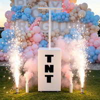 Déclencheur de feux d'artifice à fumée colorée en forme d'éventail, modèle personnalisable, pour fontaine froide, pour mariage, célébration en extérieur, révélation du sexe