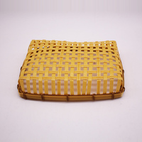 Panier à frites rectangulaire en PP tissé imitation bambou, qualité alimentaire, facile à nettoyer, durable, imperméable, résistant aux moisissures, pour utilisation en restauration rapide et snack-bars