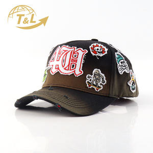 Gorra de Béisbol Deportiva Unisex, Estilo Retro Vintage, Lavada, Teñida, de Perfil Bajo, 100% Algodón, con Logotipo Personalizado al por Mayor - Product Image 1