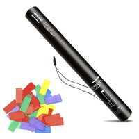 Vente en gros de canons à confettis en papier biodégradable de 80cm avec télécommande DMX pour les fêtes de révélation de sexe-Sans fumée et sans danger