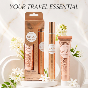 V.V.LOVE Coffret Mini <span class=keywords><strong>Parfum</strong></span> Femme 35ml Spray Corporel et 35ml Lait Corporel <span class=keywords><strong>Parfum</strong></span> Oriental Gourmand Ensemble Deux Pièces En Stock Vente en Gros - Product Image 2