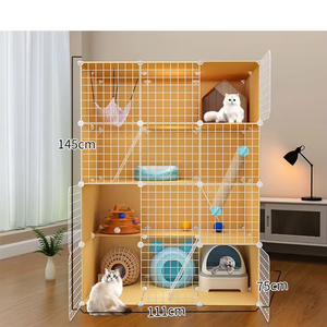 Joysing-Cage pour chat et <span class=keywords><strong>furet</strong></span> d'élevage en fil métallique, assemblage en fer massif, maison de jeu pour chat par le fabricant - Product Image 6