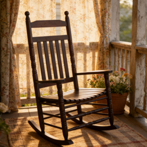 <span class=keywords><strong>Fauteuil</strong></span> à bascule robuste en bois de peuplier pour intérieur, style ferme haut de gamme, mobilier de maison pour chambre à coucher, loisirs, détente, confort et repos - Product Image 2