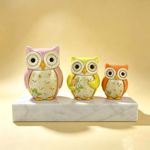 Pot à biscuits en céramique avec couvercle, motif animal multicolore peint à la main, boîte de rangement pour bonbons et biscuits pour la cuisine et le bureau - Product Image 2
