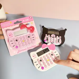 Hete Verkoop Studenten Digitale Calculator Anime Hello Kt Kuromi Voor Schoolbenodigdheden Kantoor Relatiegeschenken Elektronische Rekenmachines