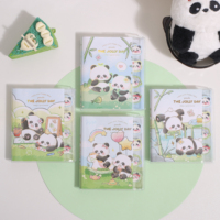 Novedad 2026: Cuaderno A7 con Cubierta de PVC de Panda de Dibujos Animados, Mini Libreta de Bolsillo, Diario para Estudiantes, Regalo de Papelería