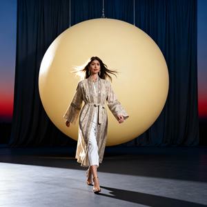 Robe Abaya en Polyester à Bordure en Dentelle Imprimée Personnalisée de Luxe pour Femmes Musulmanes Fournisseur en Gros - Product Image 2