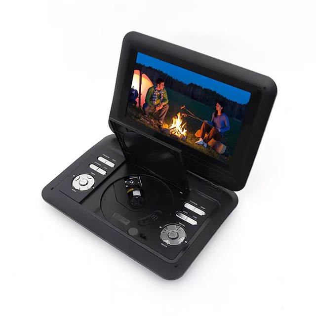 Smart Multi Format Portable DVD Player With Rotating Screen For Car Home Use Rechargeable Battery USB SD Card Support HD Video