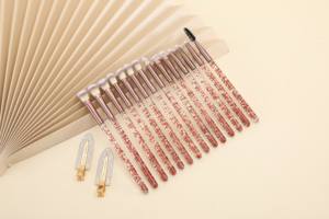 Juego de 16 <span class=keywords><strong>Brochas</strong></span> de Maquillaje con Pedrería Glitz and Glam, Estilo Profesional, <span class=keywords><strong>Brochas</strong></span> de Maquillaje de Lujo al por Mayor con Caja de Regalo - Product Image 6