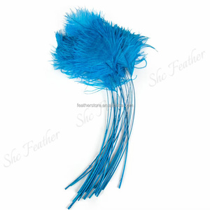 Plumes d'autruche rayées de haute qualité, 40-45 cm (16-18 po), pour décoration de costumes de carnaval, couleurs personnalisées - Product Image 3