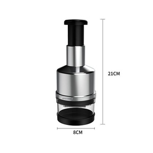 Manual Garlic Chopper Stainless Steel Multi Functional Kitchen Vegetable Cutter With Spring Mechanism For Easy Use - Product Image 2