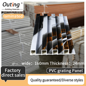 PVC溝付きパネル 160*24mm 中国製 モダンスタイル 簡単設置 - Product Image 1