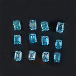 Starsgem đẹp bầu trời màu xanh ngọc lục bảo cắt 0.5-1CT 4*6-5*7mm lỏng phòng thí nghiệm phát triển kim cương xanh - Product Image 3