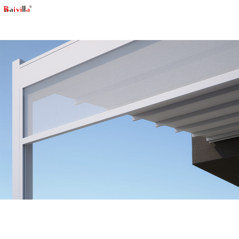 Imperméable 3x3m En Aluminium Tissus de protection Toit Pergolas Auvent Avec Motorisé Électrique Rétractable Couverture D'ombre