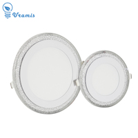 Plaques de guidage de lumière en verre et aluminium modernes à haute efficacité, éclairage intérieur, chambre à coucher, salon, panneaux LED encastrés ronds