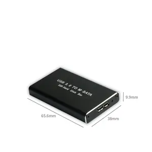 Le boîtier du disque dur Msata USB 3.0 à M-SATA SSD peut personnaliser la couleur et imprimer le logo au Laser