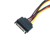 Cable de alimentación para chasis de ordenador SATA de 15 pines macho a hembra + 4 pines hembra, utilizado para disco duro IDE a Serial ATA SATA