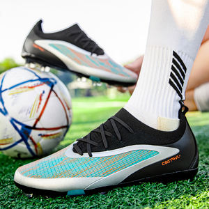 Chaussures de football pour hommes à crampons longs, semelle KPU, en maille respirante, personnalisées ODM pour grands <span class=keywords><strong>enfants</strong></span> et adultes - Product Image 6