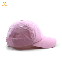 Casquette de baseball rose non structurée en nylon imperméable à motif de fruits à pois Oxford avec logo brodé personnalisé