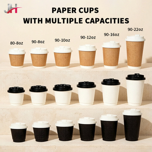 Bicchieri di Carta Personalizzati con Logo Stampato 290ml-650ml, Tazze a Doppia Parete Usa e Getta per Bevande Calde - Product Image 4