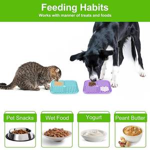 Silicone Lick <strong>Mat</strong> for Dogs and <strong>Cats</strong> Slow Feeder <strong>Mat</strong> with Strong Suction Cup Eco-Friendly Pet Feeding Pad for Anxiety Relief - Product Image 5