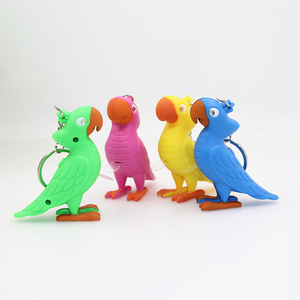 Mini Llavero de Plástico 3D con Forma de Loro, Luz LED y Sonido, Llavero con Linterna y Voz para Regalos - Product Image 2