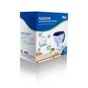 Carafe <span class=keywords><strong>filtrante</strong></span> à <span class=keywords><strong>eau</strong></span> domestique 3,8 L – Élimine le chlore, les métaux lourds, antibactérienne, ionisée, <span class=keywords><strong>eau</strong></span> fraîche et claire, alcaline - Product Image 1