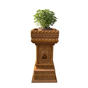 Soporte para Plantas de Tulsi/Albahaca, Hecho a Mano con Madera de Teca Sólida Tradicional, Personalizado y Duradero para Hogar, Oficina, Apartamento y Sala de Estar - Product Image 5