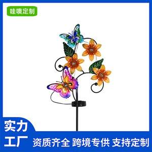 Lampe solaire LED en forme de papillon pour jardin, éclairage décoratif extérieur étanche pour patio, cour et aménagement paysager - Product Image 4