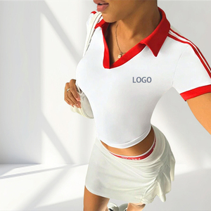 OEM Polo Camiseta Mujer Polo Con Logo Personalizado <span class=keywords><strong>Rojo</strong></span> <span class=keywords><strong>y</strong></span> <span class=keywords><strong>Blanco</strong></span> Golf Camisas Golf Polo Personalizado Algodón Mujeres Camisetas - Product Image 1